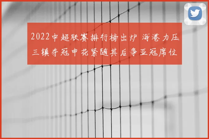 2022中超联赛排行榜出炉 海港力压三镇夺冠申花紧随其后争亚冠席位